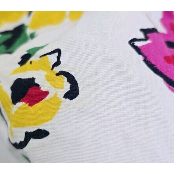 Choon California Cotton Vintage Floral Sleeveless Tiered White Pink Dress 6 XS S - Picture 14 of 14